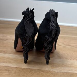 Prada Black Suede Women's Shoes 40.5